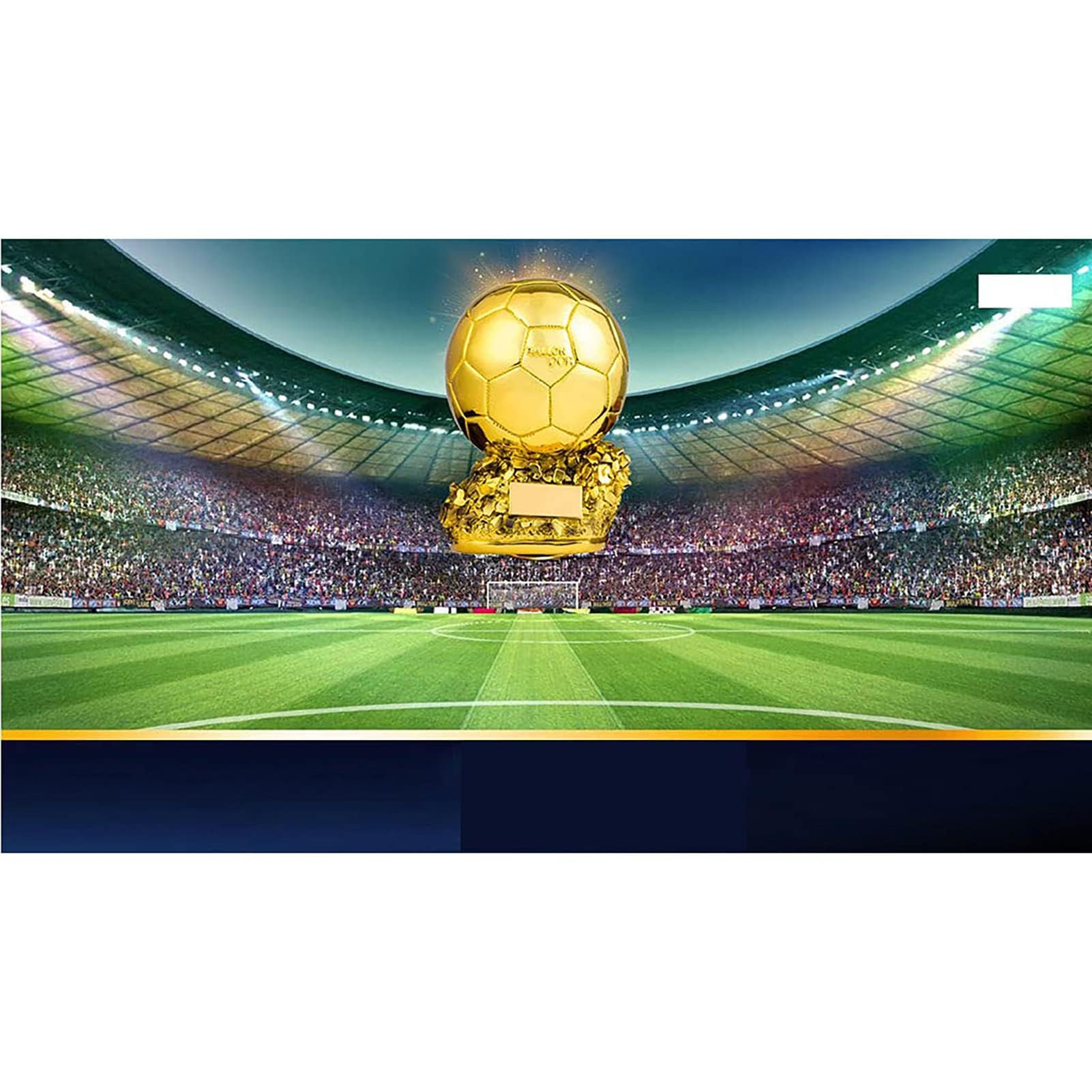 Trofeo Balón de Oro Fútbol Resina 20cm Decoración Hogar Recuerdo Regalo