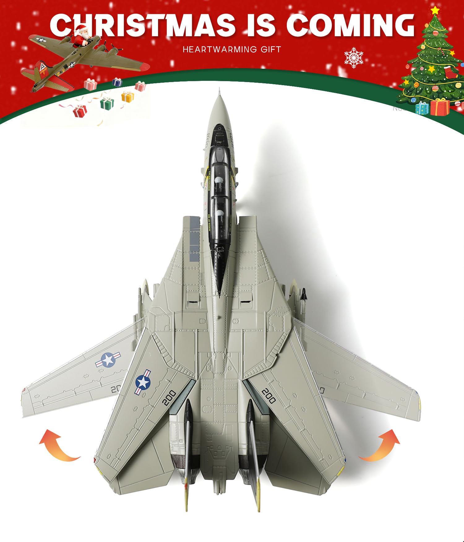 Amazon.co.jp: NUOTIE 1/100 F-14 トムキャット戦闘機 模型 戦闘機