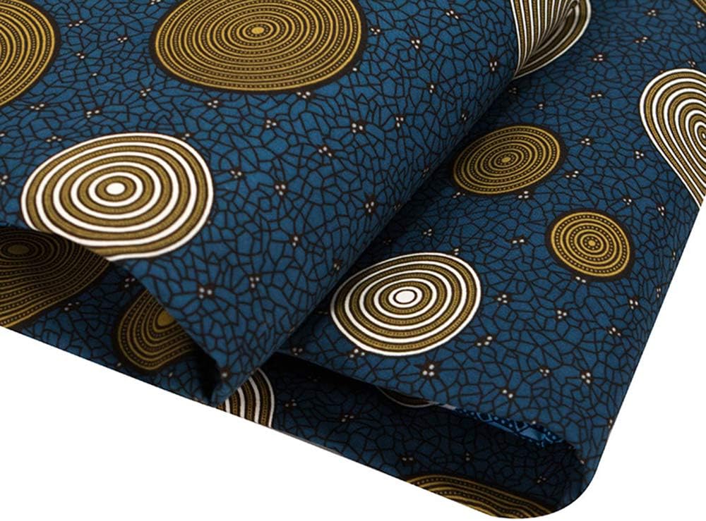 African Fabric 100% Polyester Ankara Print Fabric 6 Yards for Party Dress FP6227