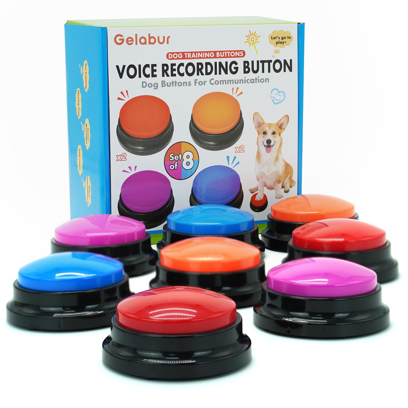 Gelabur 8-Button Dog Talking Starter Set