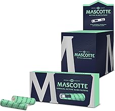 Mascotte® Conique Active Slim Filter 10 x 20 boîtes | Filtre à charbon actif a rouler | 6 mm en céramique | 200 filtres