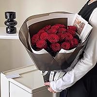 Vista 4 de JOYIT Rollo de Envoltorio de Celofán Negro (100 pies de largo x 17.5 pulgadas de ancho) - Papel de Envoltorio de Celofán Negro Transparente de 2.5