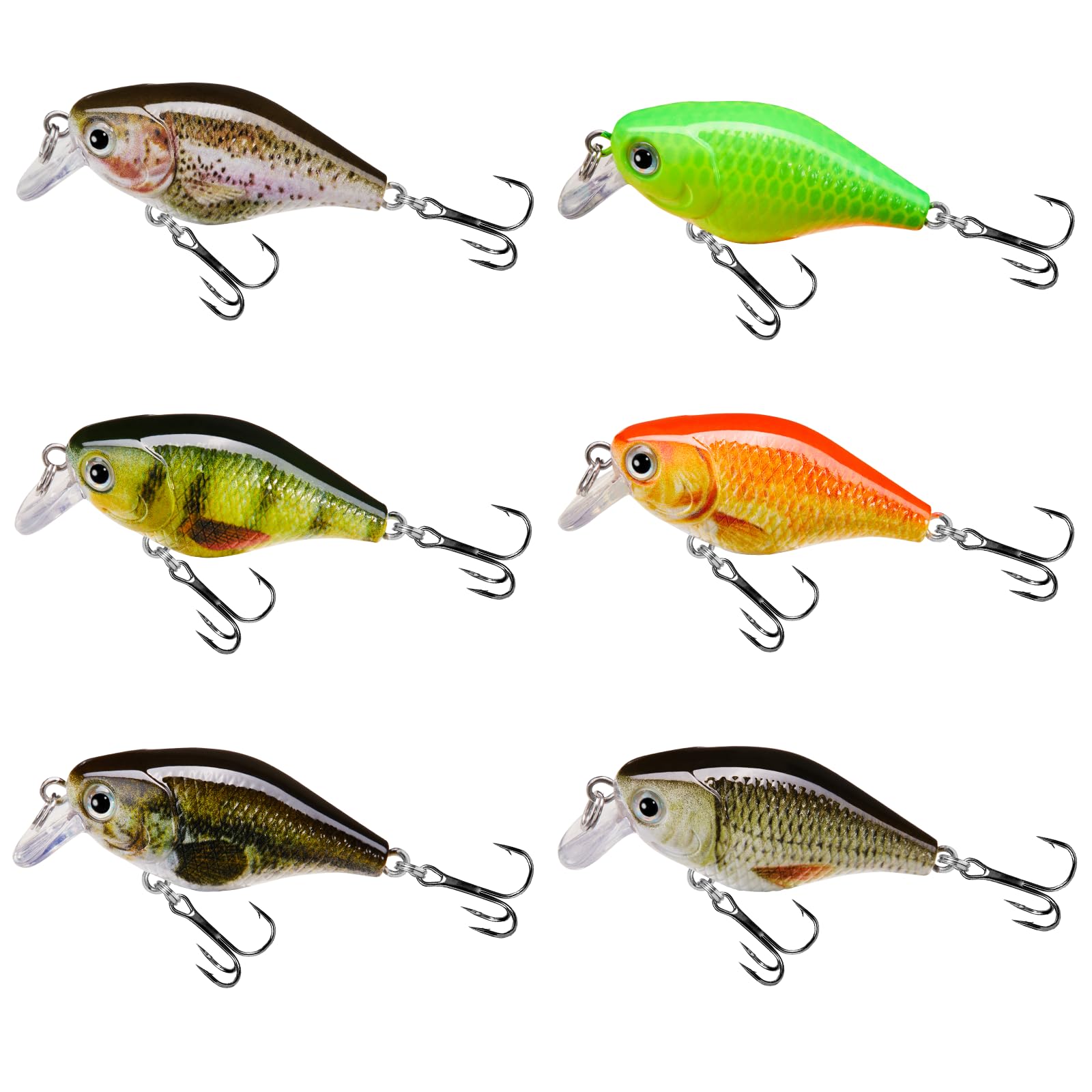 TRUSCEND Easy Catch Swimmax,Noisy Turbulent Wiggling and Vibrating Actions for More Bites, Segmented Swimbait Jointed by Strongest Fiber Lifelike Fishing Lures for Family Fishing D3-1.45in-0.14oz — image 1