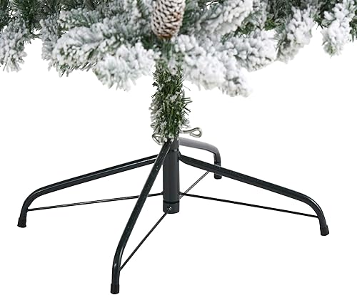 Miniatura 4 de 6.5 pies. Livingston - Árbol de Navidad artificial con piñas y 300 luces LED cálidas