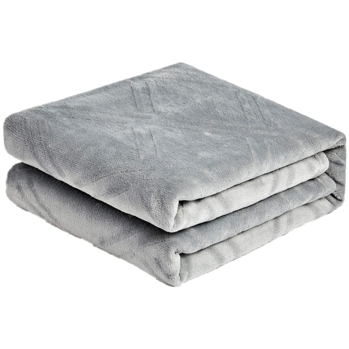 COCOPLAY W Throw Blanket for Couch (666-Grey, Twin（60''×80''）)