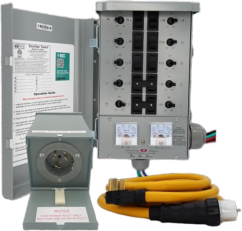 Connecticut Electric Series 2 transfer switch kit with generator cord and power inlet box