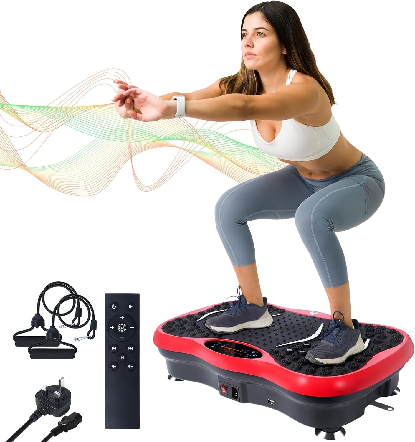 Crazy Fit Vibration Plate for Home Weight Loss Exercise Machine with Different Programs Full Body Exercise Oscillation Fitness Workout 1 Year Warranty (Black)