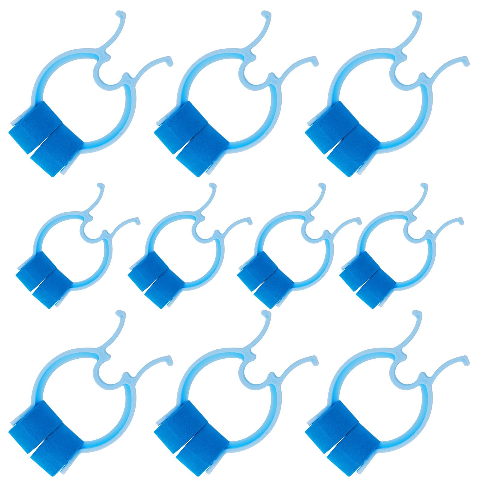Lnngub 10 Pcs Nose Bleed Stopper,Nose Stop Clips Swimming Nose Clip Nose Bleed Clips Plastic Foam Nose Clips for Nosebleeds,Swimming,Breathing Emergency or Accident (Blue)