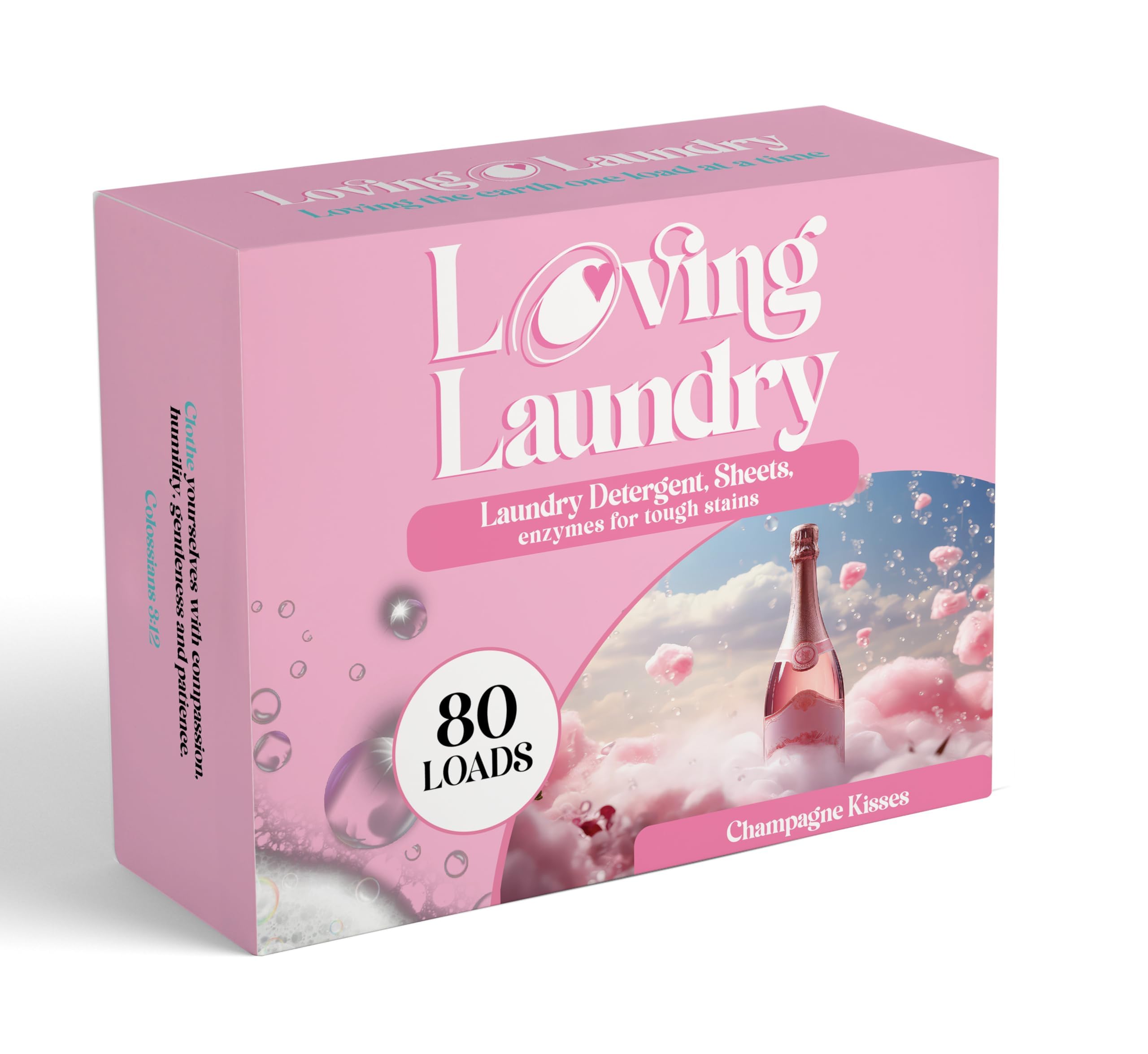 LOVING LAUNDRY- Laundry Detergent Soap Sheets Strips For Washing Machine | Clean Ingredients, Natural Fragrance, Paraben Free | Stain Remove Enzymes (