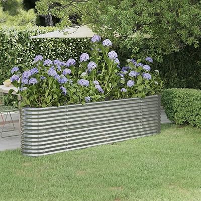SKM Garden Raised Bed Powder-Coated Steel 102.4
