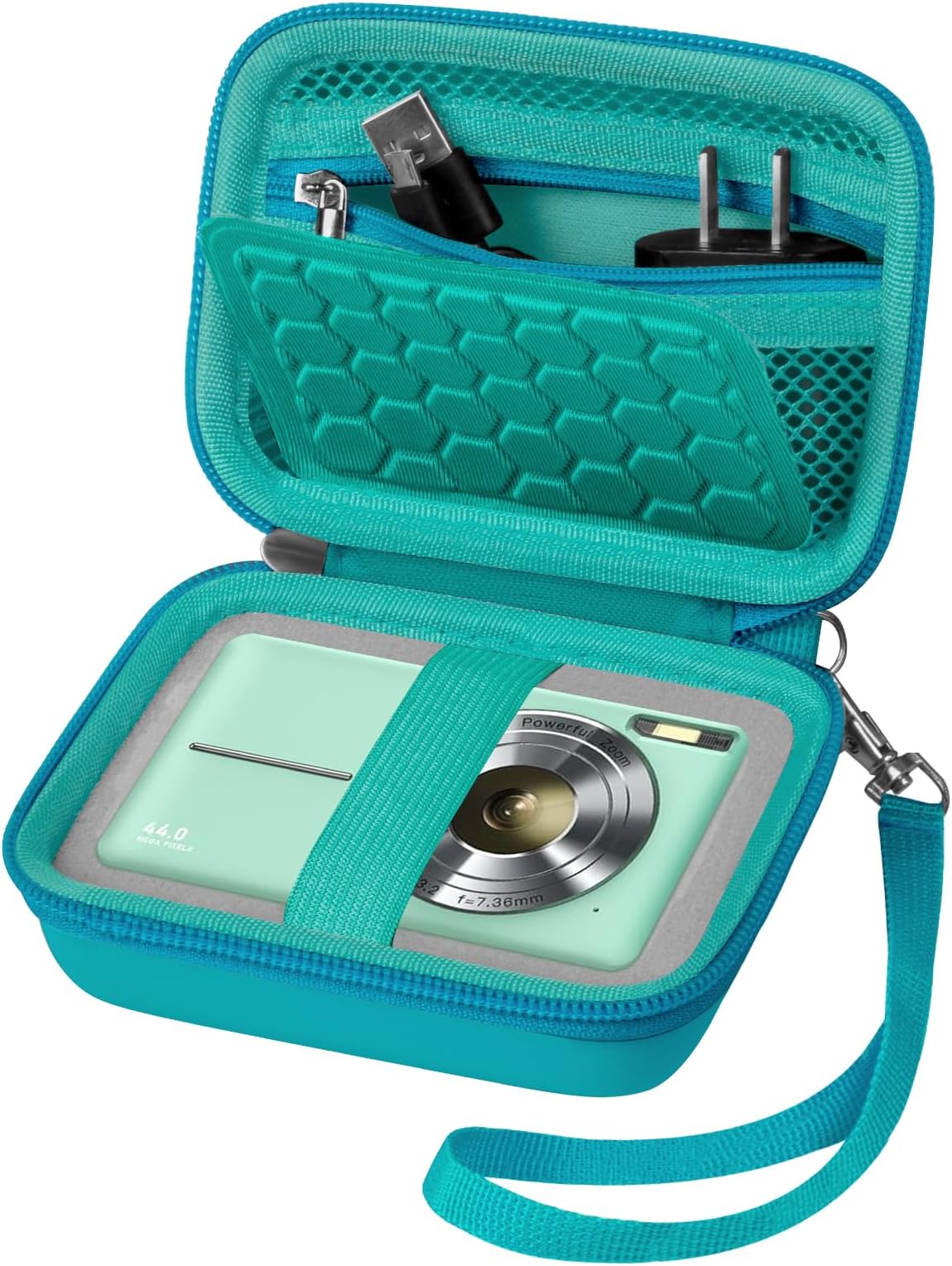 Carrying & Protective Case for Digital Camera, AbergBest 21 Mega Pixels 2.7" LCD Rechargeable HD/Kodak Pixpro/Canon PowerShot ELPH 180/190 / Sony DSCW800 / DSCW830 Cameras for Travel - Navy Blue