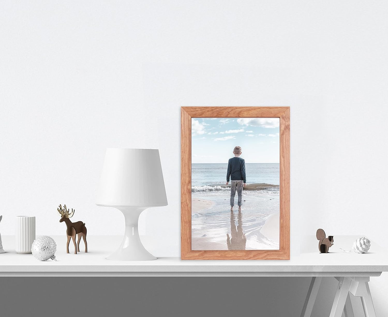 Inov8 British Made Real Wood Picture/Photo Frame 5x4" Inch(12x10cm) - Kayla 30mm Light Oak