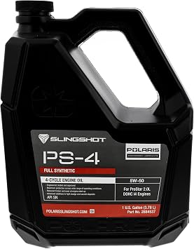 PS-4 5W-50 Full Synthetic Oil 1 Gallon 2884537 Genuine OEM Polaris Slingshot 4-Cycle Engine Oil