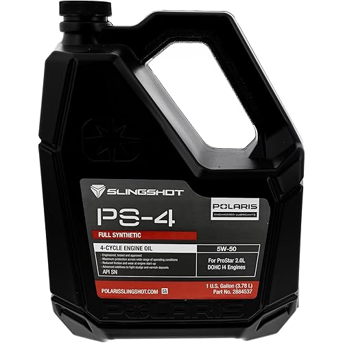 PS-4 5W-50 Full Synthetic Oil 1 Gallon 2884537 Genuine OEM Polaris Slingshot 4-Cycle Engine Oil