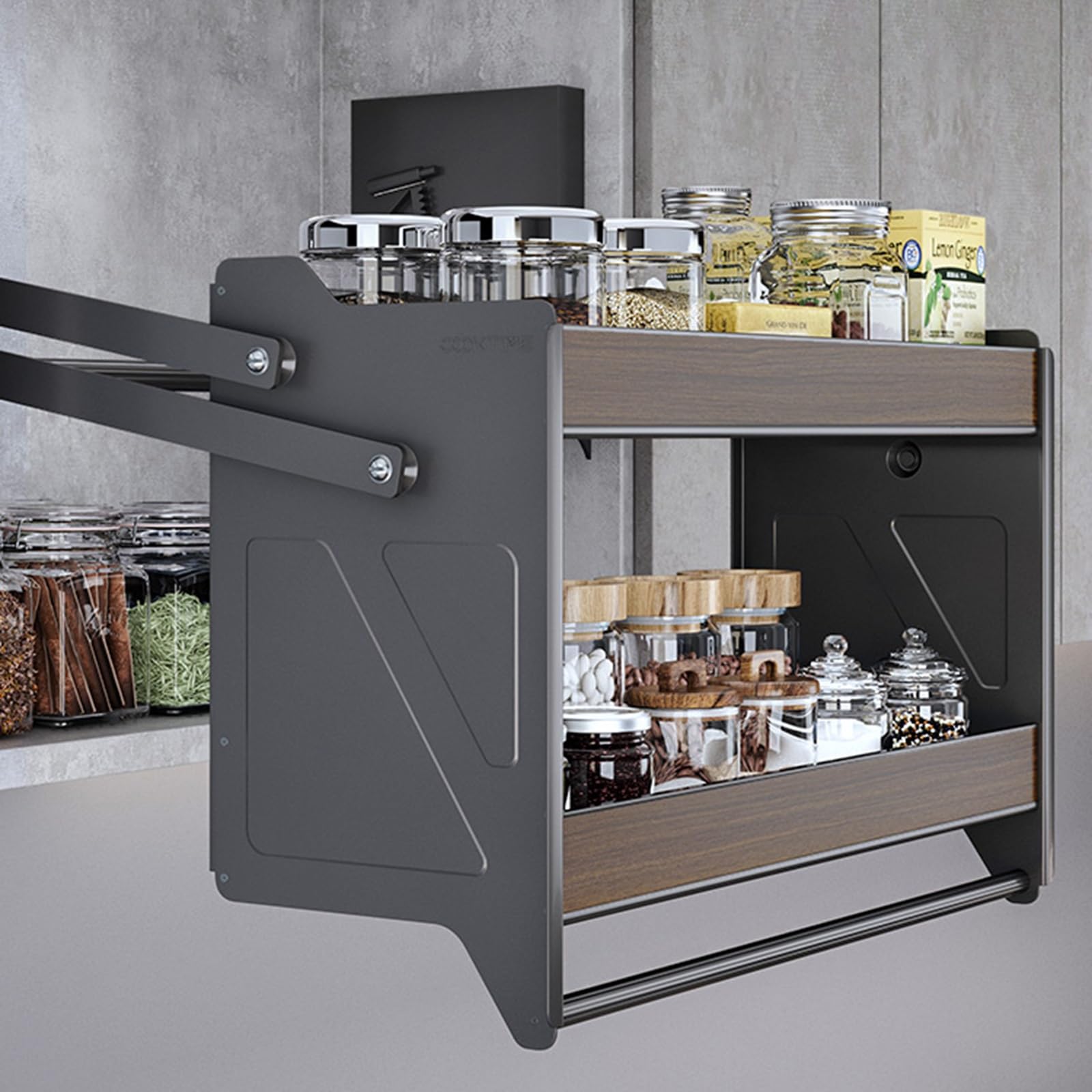 Holdn‘ Storage Ausziehbares Gewürzregal – 11,4 Cm Schmal, Verchromt, Mit Kugellager Für Küchenschränke