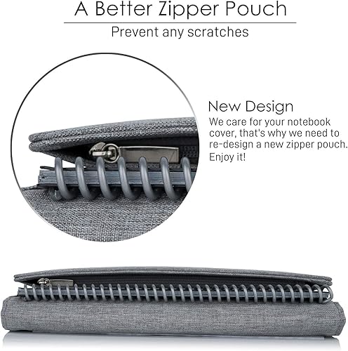 Miniatura 6 de Funda de folio compatible con Rocketbook Fusion, Everlast, Wave, organizador múltiple con bucle para bolígrafo, bolsillo con cremallera, soporte