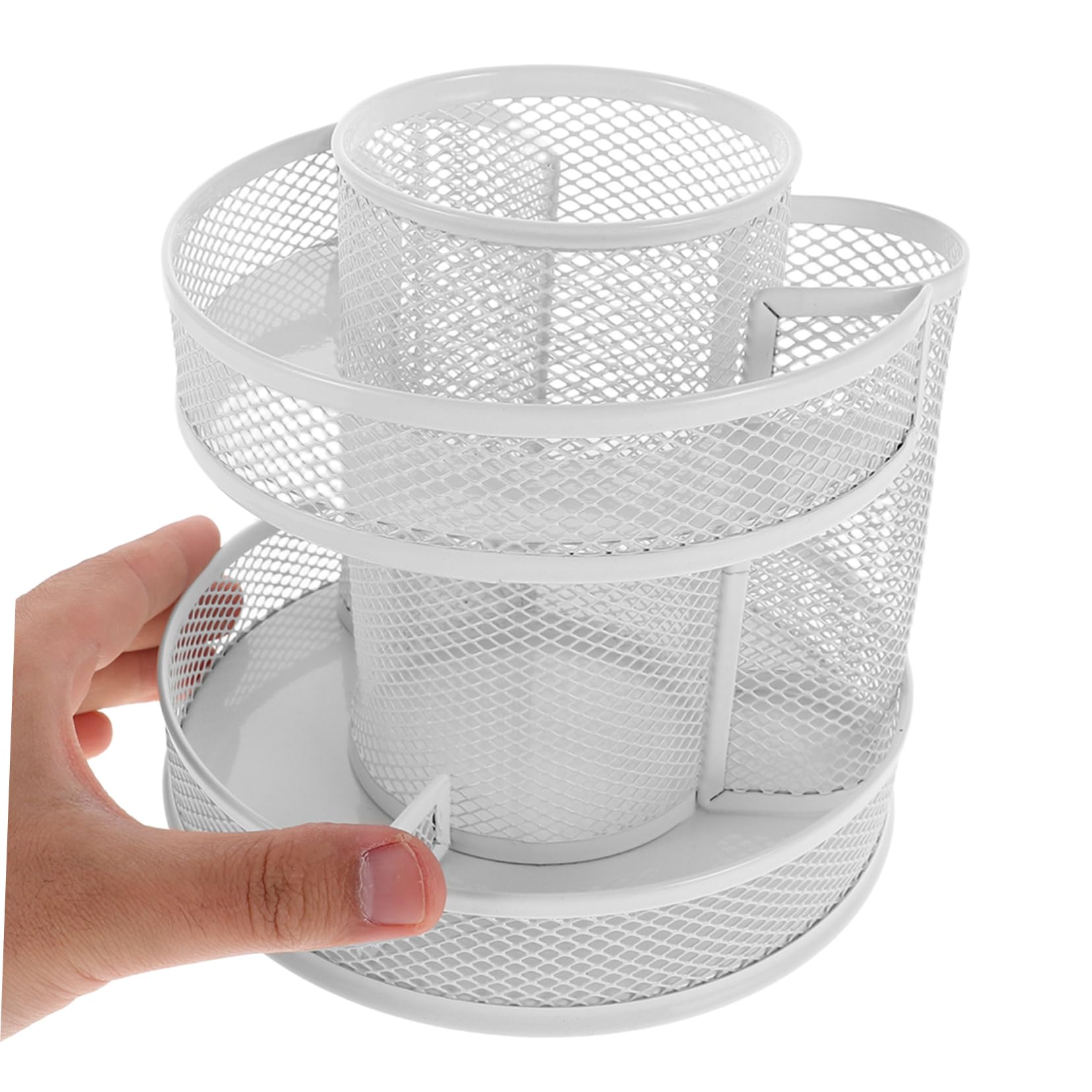 Uonlytech 360grado Portapenne Girevole in Metallo Per Scrivania Organizer Gradi Per Matite Per Cancelleria Ufficio Scuola e Casa Articoli Cancelleria