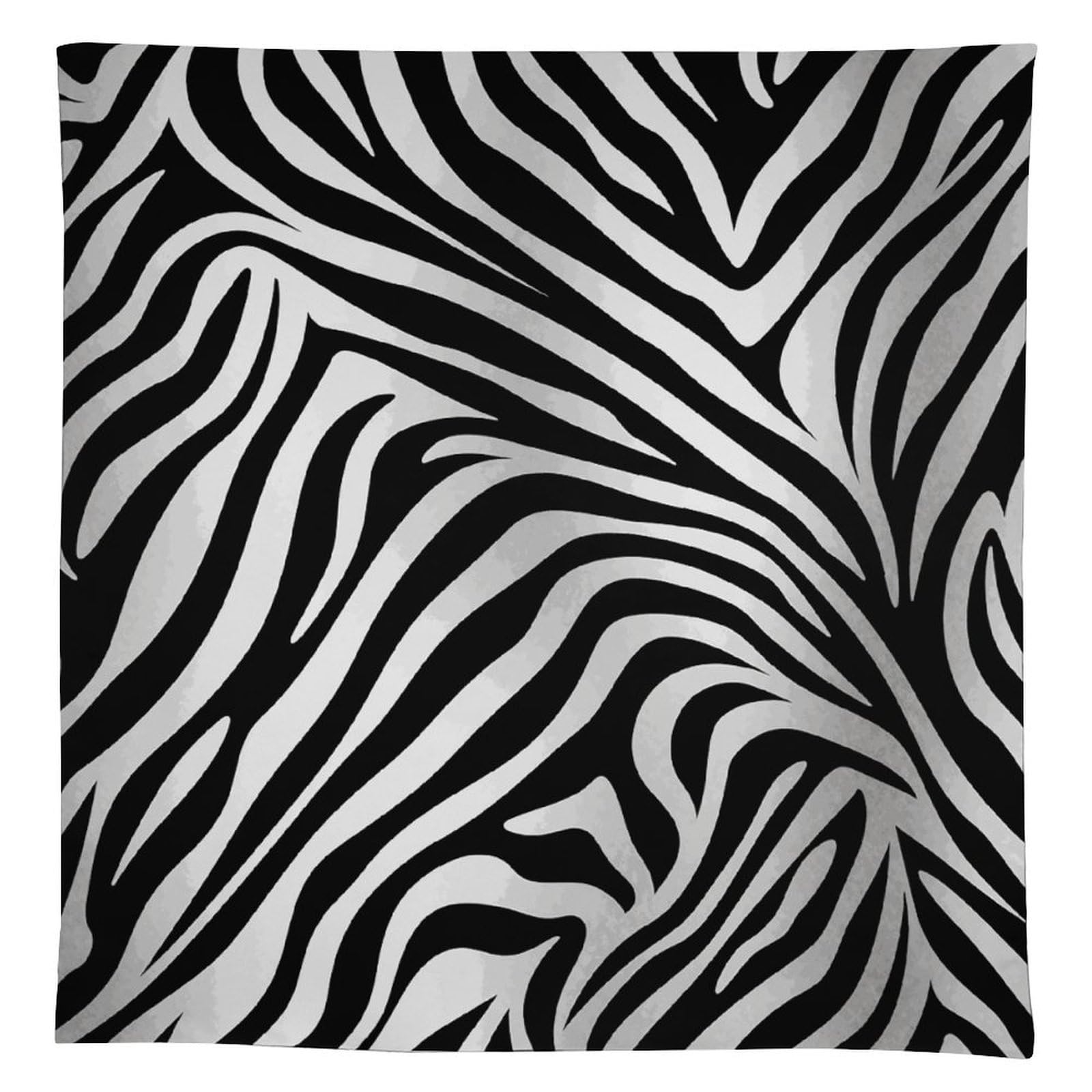 Nappe rectangulaire en lin de qualité supérieure au motif zèbre chic