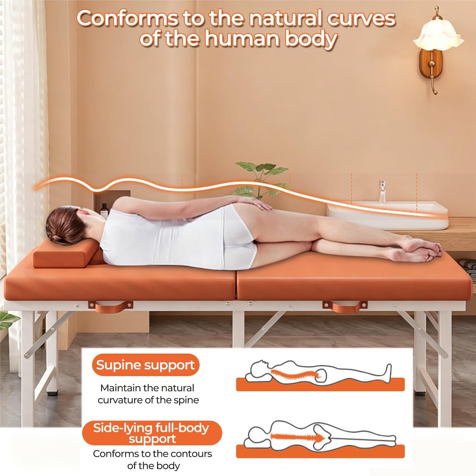Table de Massages Pliante, Table d'esthétique pour Soins du Visage