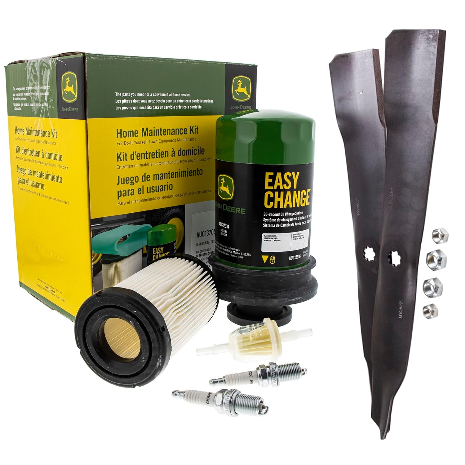 John Deere Original Equipment Models E120/E130 Maintenance Kit + Highlift Blades