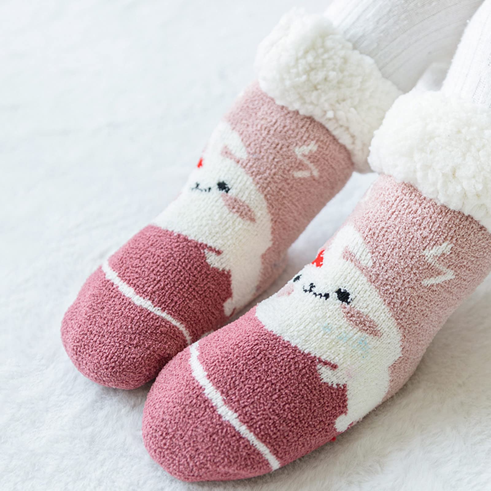 Chaussons Bébé Doux Et Chauds - Chaussettes D'Hiver Anti-Dérapantes Pour 1-3 Ans, Cadeau De Noël Idéal - 2