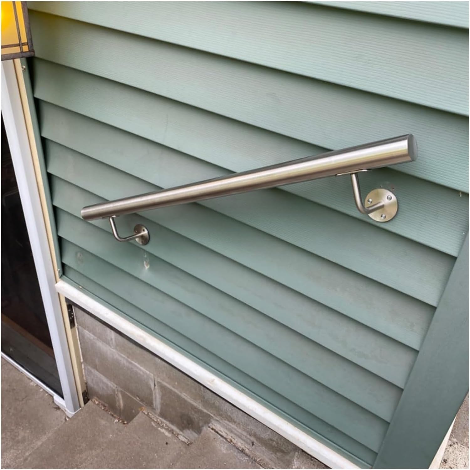 Jiajujia One Color Handrail Stairs Seniors Handicap Metal Pipe Wall Balusters For Hallway, Non-Slip Stair Handrail