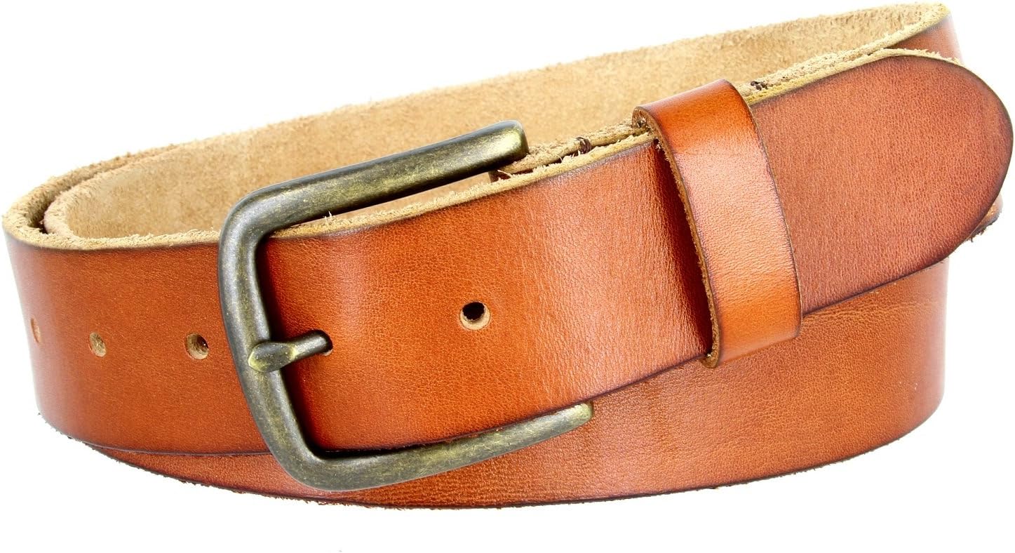 Classic Oil-tanned Genuine Leather Casual Jean Belt for Men