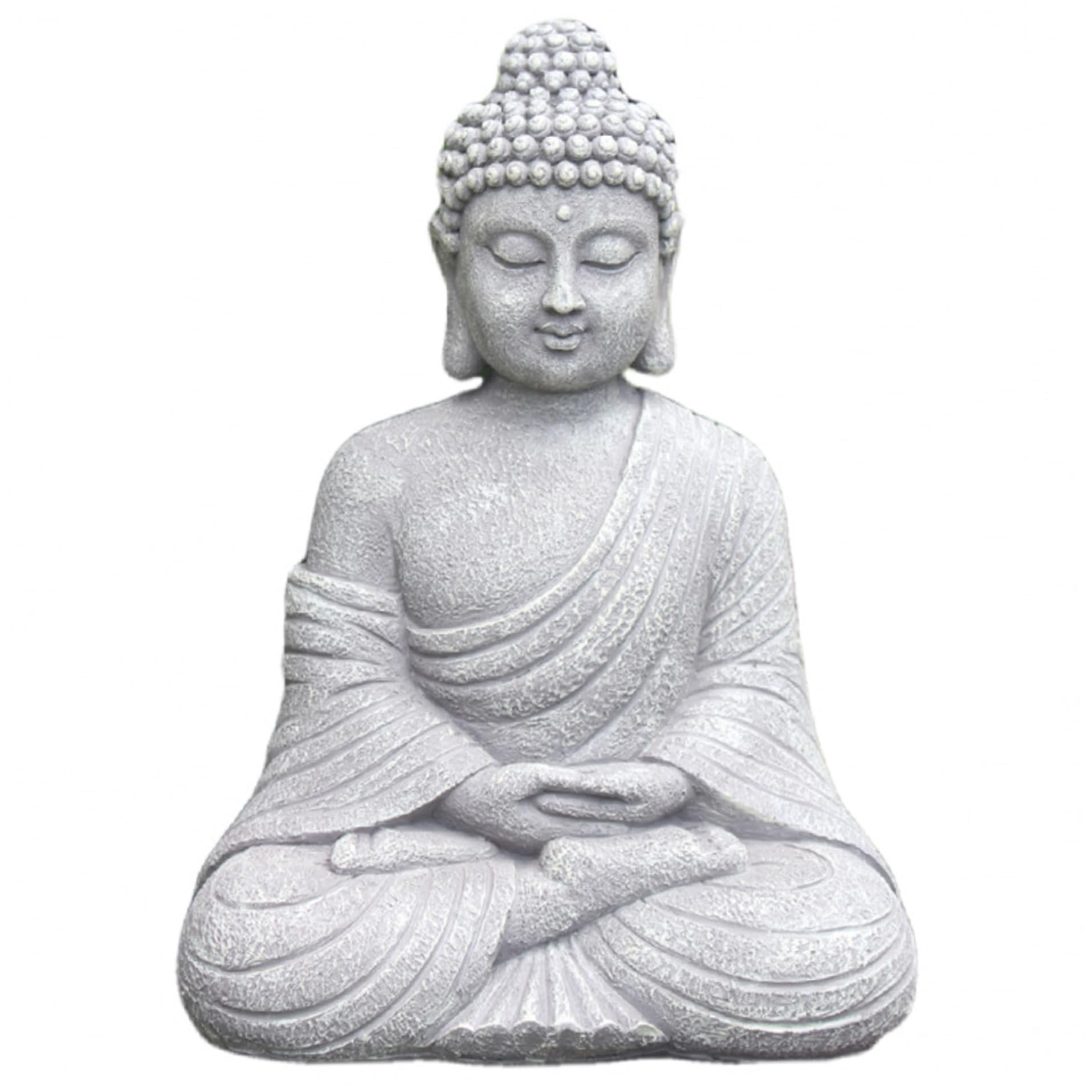Hperu 9" Outdoor Sitting Buddha Statue, Weather Resistant Resin Meditating Buddha Ornament, Garden Decor for Patio, Deck, Entryway, Hallway, Home & Garden