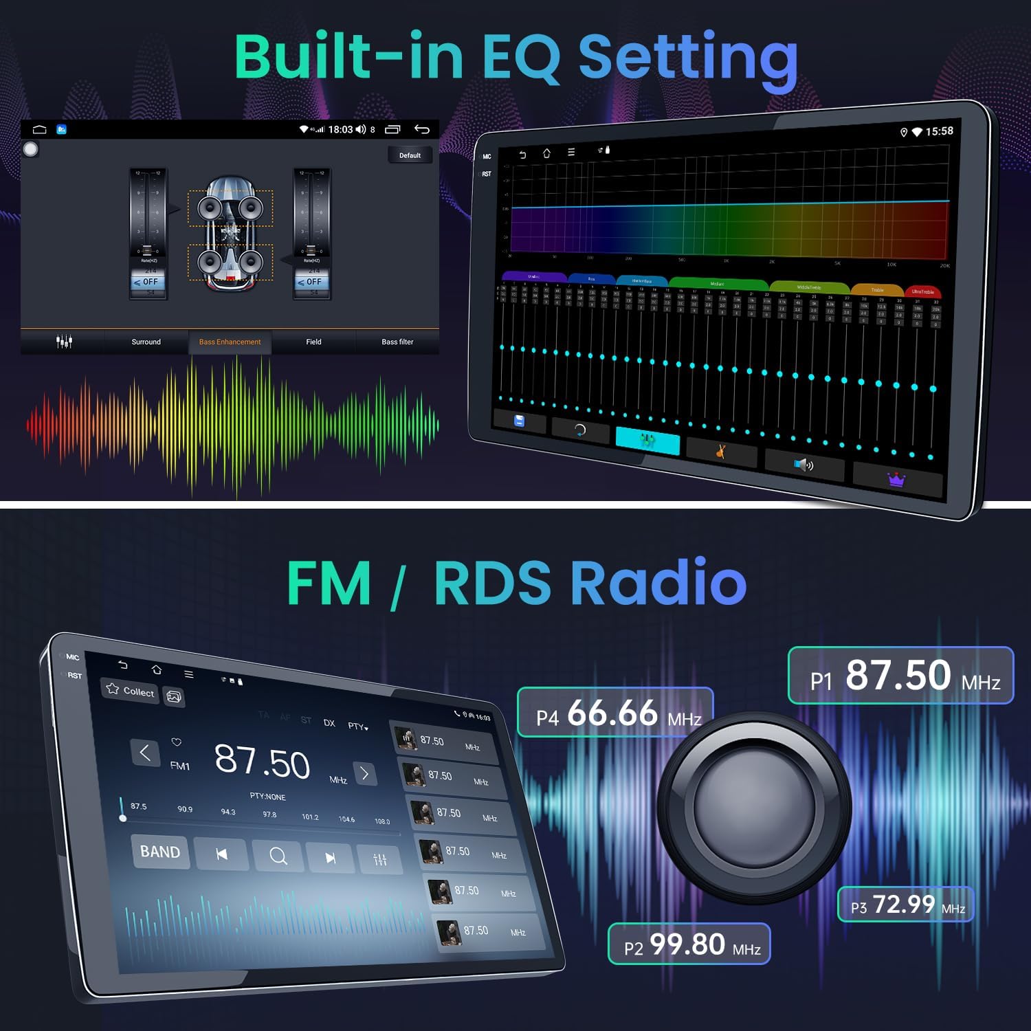 [8Core 4G+64G] Car Radio Stereo for Ford F150 2004-2008: 7” HD Touch Screen Stereo with Wireless Carplay Android Auto 5GWiFi GPS BT5.4 DSP FM AM RDS SWC Backup Camera