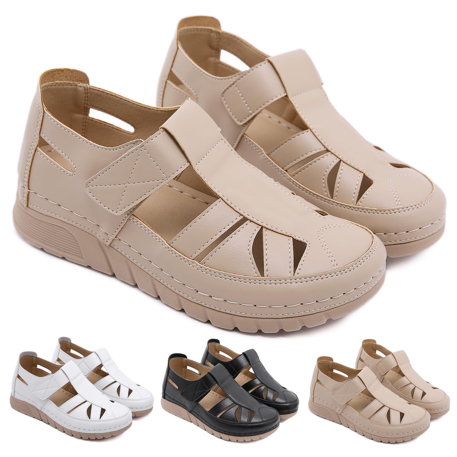 Sandales orthopédiques compensées bout fermé femme été chaussures de plage EU 35