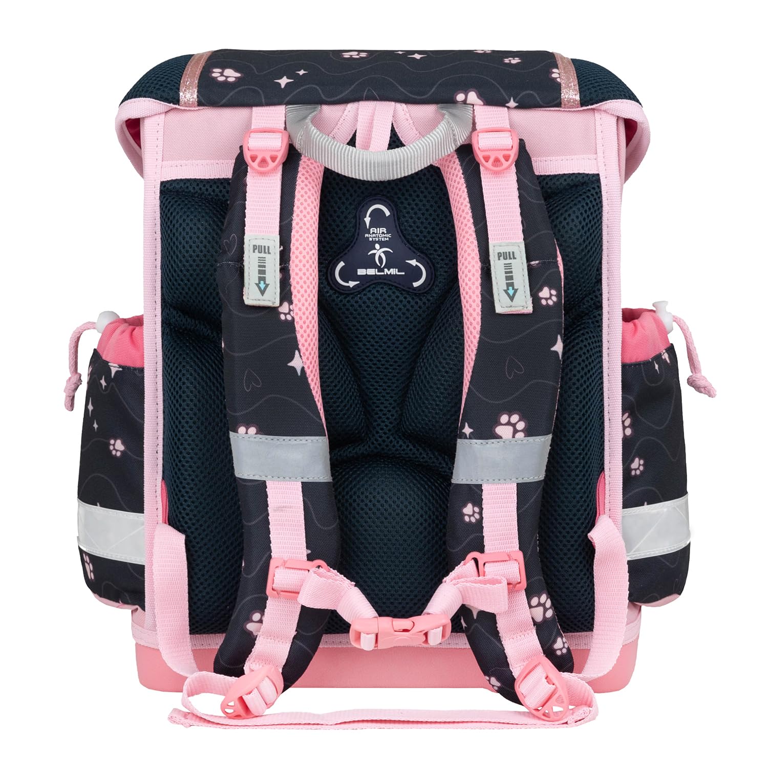 Belmil Schulranzen Set 403-13/AG/S/R 5 - teilig ergonomischer Schulranzen Set mit Regenschutz 1. klasse 2. klasse 3. klasse - Super Leicht 930-990 g/Grundschule (Cute Kitten 2)