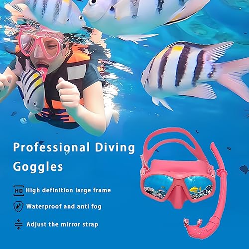Miniatura 6 de Paquetes de esnórquel, equipo de esnórquel para adultos, gafas de buceo impermeables y a prueba de niebla, juego de tubo de respiración de máscara,