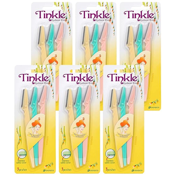 Amazon.com: Tinkle Dermaplaning Tool 18ct, Dermaplane Razor for Women ...