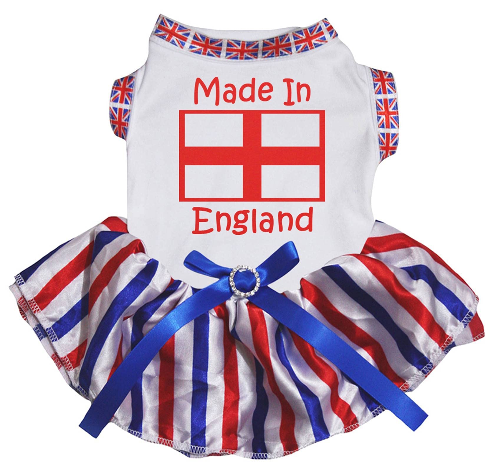 Robe pour chien drapeau blanc taille XL fabriquée en Angleterre