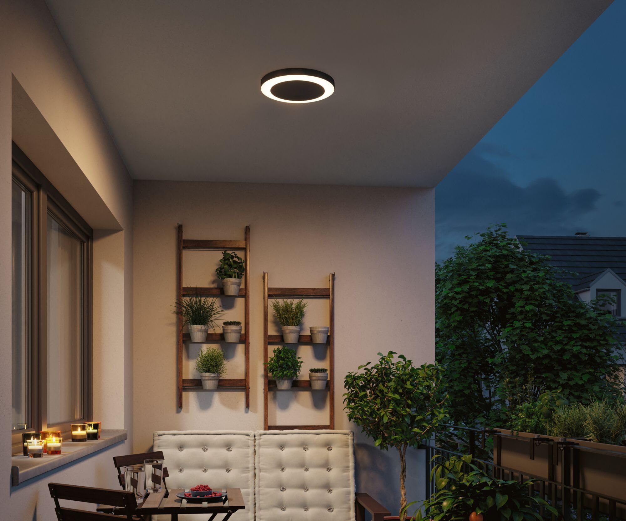 Paulmann 94525 LED Deckenleuchte Smart Home Zigbee Circula Dämmerungssensor insektenfreundlich Spritzwasser geschützt rund 320mm Tunable Warm 14W Anthrazit Kunststoff Paulmann 94525 LED Deckenleuchte Smart Home Zigbee Circula Dämmerungssensor insektenfreundlich Spritzwasser geschützt rund 320mm Tunable Warm 14W Anthrazit Kunststoff