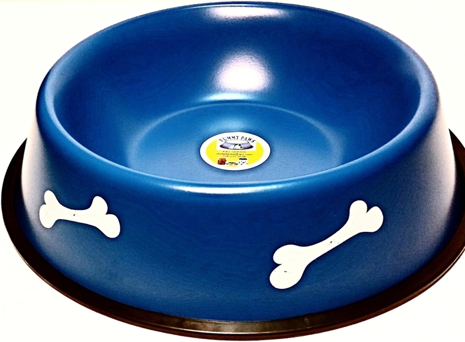 Yummy Paws 8x10" Non Skid/Tip Premium Heavy Duty Large Dog Bowl Pet Feeding Food Water Dish Comes in Black Or Red