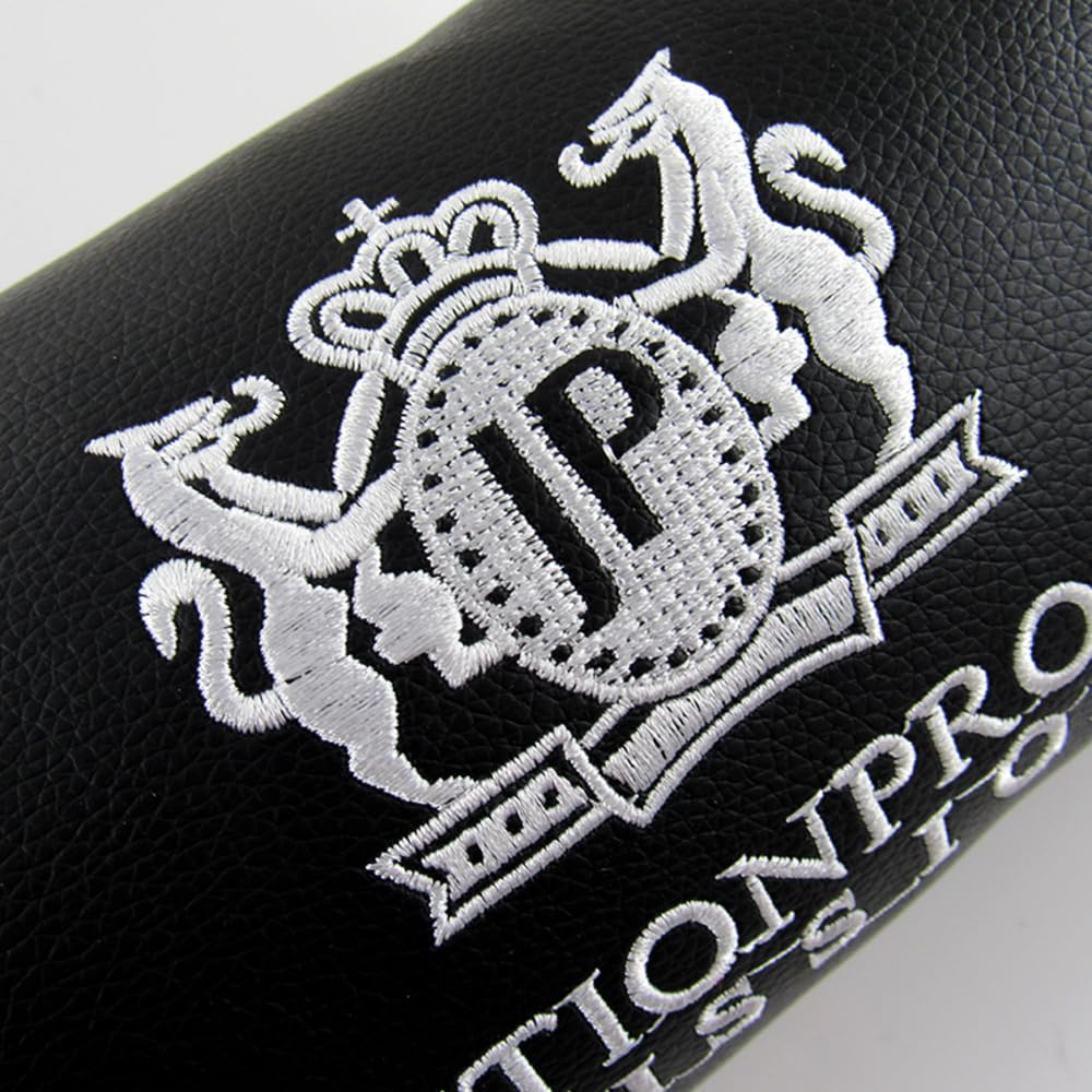 W-POWER Embroidery VIP JP Junction Produce Car Neck Pillow Soft Leather Headrest Cushion for Driving Home Office Compatible with Honda Car Seat Pillow Neck Rest Accessories (Black)