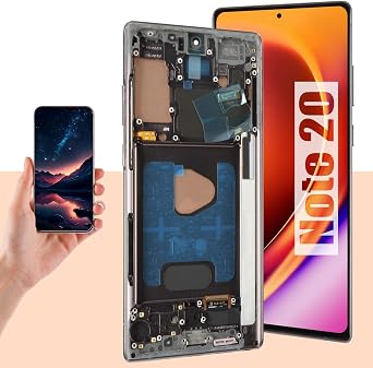 AMOLED LCD For Samsung Note 20 5G/4G Screen Replacement For Samsung Note20 LCD Replacement SM-N980F, SM-N981U Touch Display Digitizer Assembly Repair Parts With Frame Black With fingerprint Function