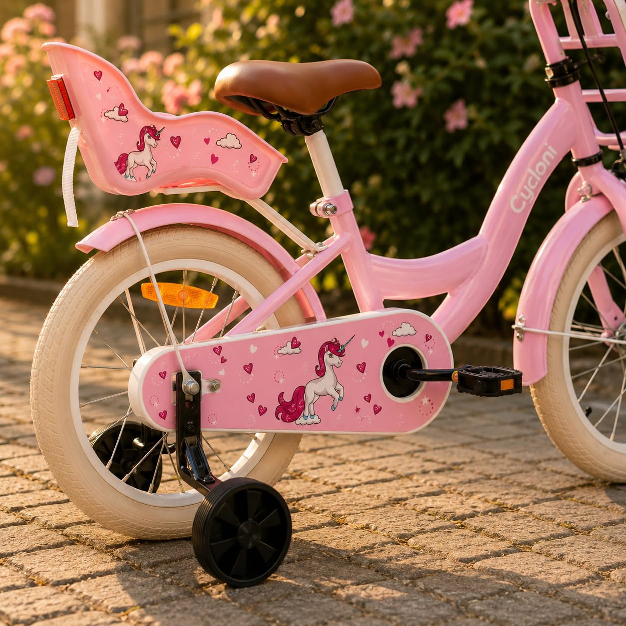 Vélo Enfant 12 14 16 Pouces Garçon Fille - Vélo pour Enfant avec Petites Roues - 2 à 6 Ans - Frein Rétropédalage et Sonnette