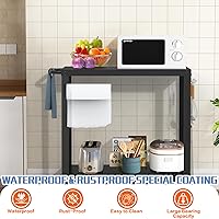 Vista 5 de Mesa de parrilla de 32x20 Pulgadas con Dobles Estantes, Carro de Parrilla al Aire Libre para Plancha Blackstone, Carro de Mesa de Horno de Pizza