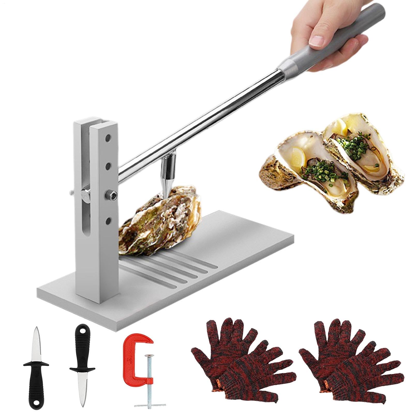 Generisch Pelador de , pelador de , máquina de abridor de de acero | inoxidable, juego de herramientas Shucker con 2 cuchillos, guantes y abridor de conchas para abrir mejillones y