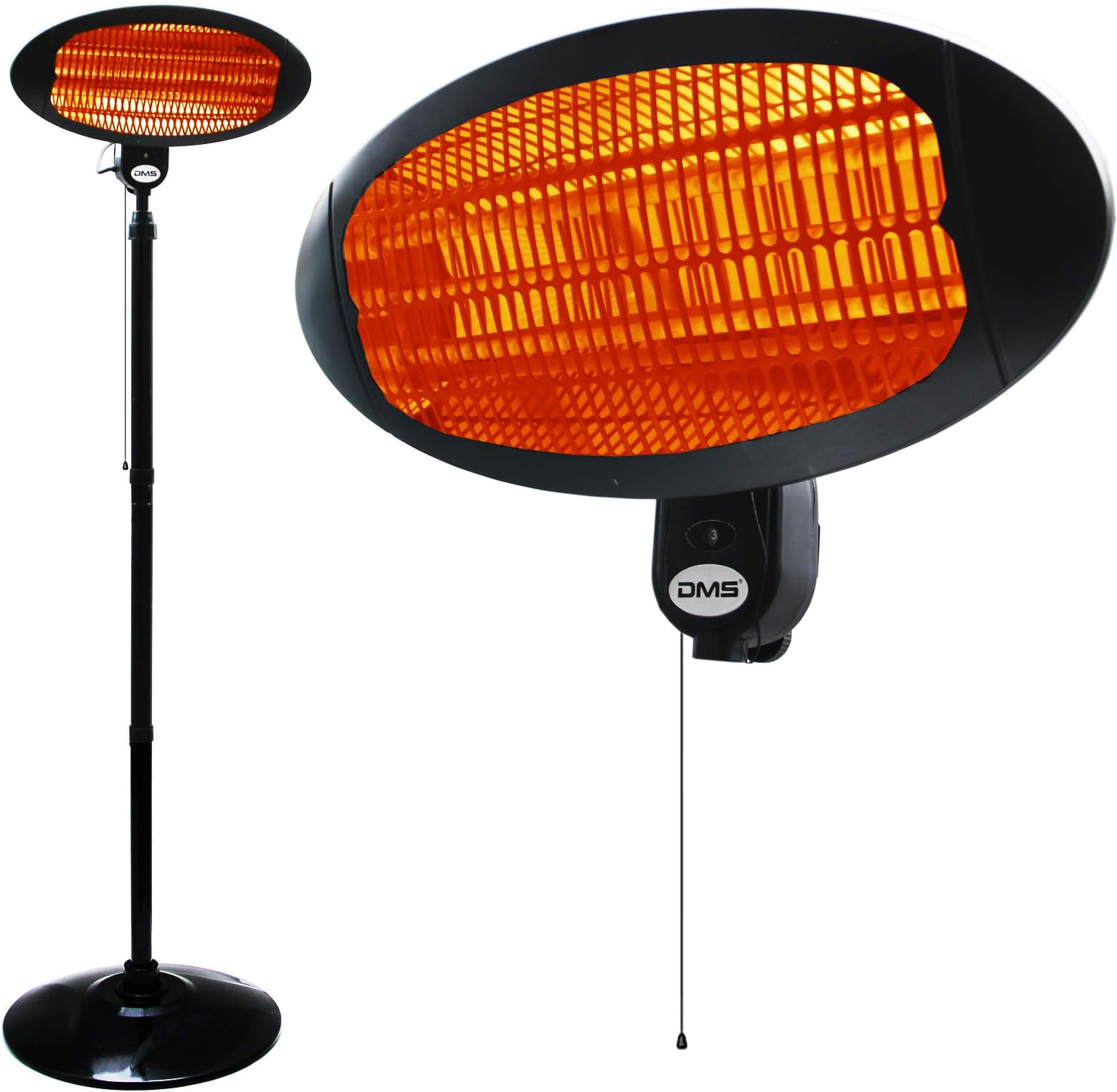 Navaris Baby Heizstrahler Wärmelampe mit Standfuß 3 Stufen Wickeltisch Wärme Lampe mit Stand