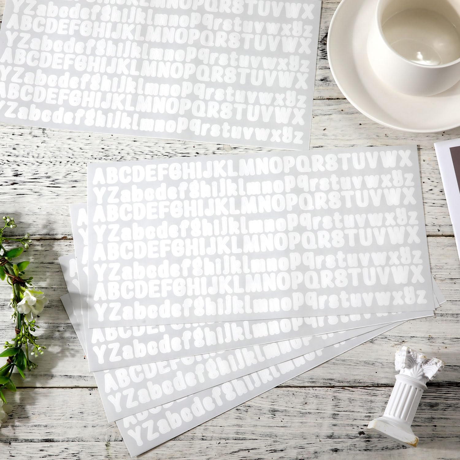 1,3 Cm 2080 Pièces Autocollants Lettres, 10 Feuilles Autocollants