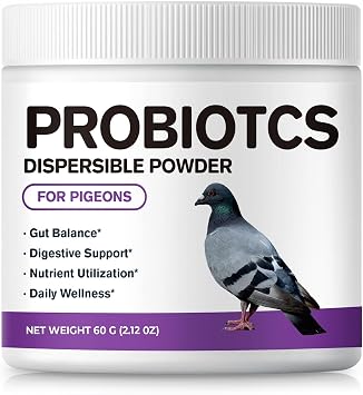 Pigeon Probiotics Powder for Birds, Prebiotic FOS, 60 g