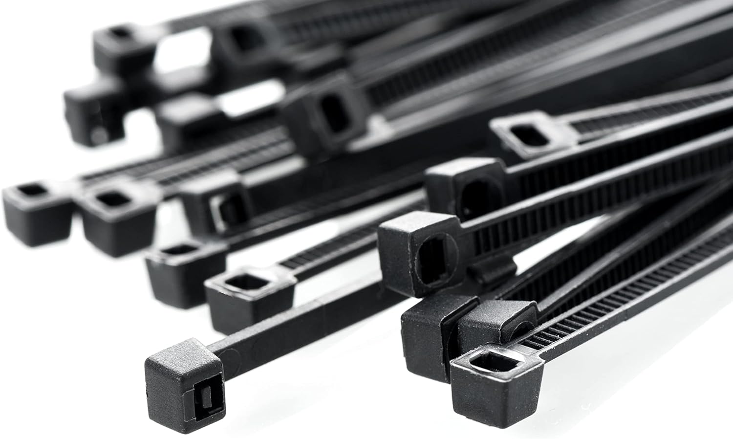 100 Qty 7 Inch Black Nylon 50 lb Cable Zip Ties | Made in The USA | BCP896