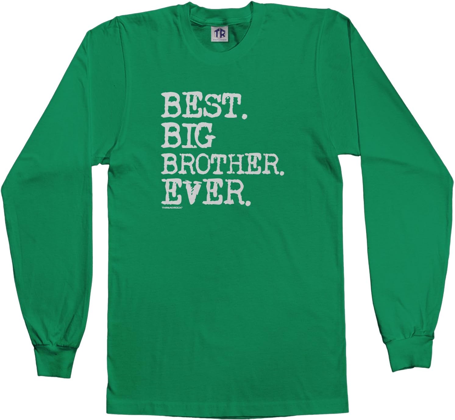 Threadrock Big Boys' Best Big Brother Ever Youth Long Sleeve T-Shirt