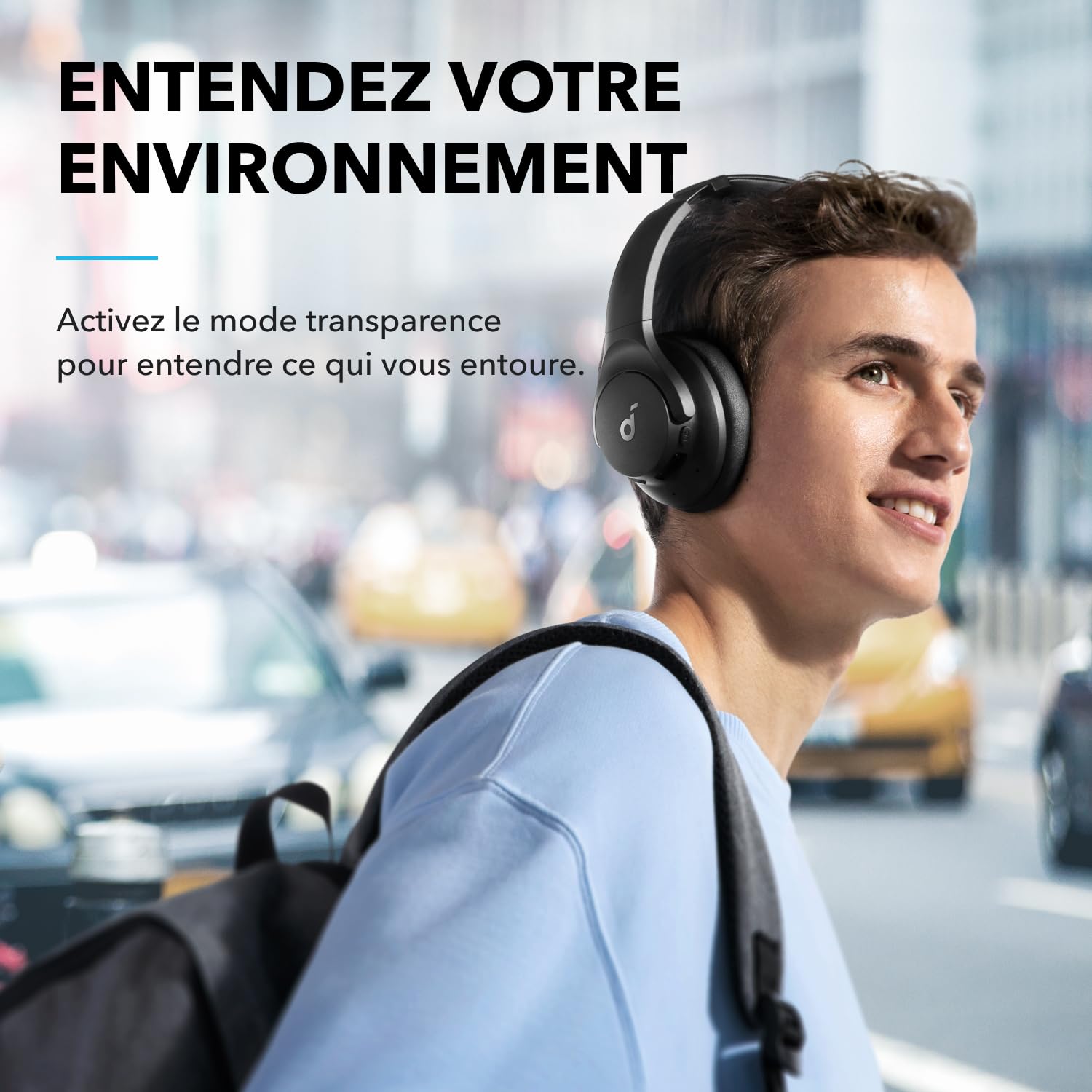 Soundcore Q20i Casque Bluetooth sans Fil,Casque réduction de Bruit by Anker, Casque Over Ear, jusqu'à 40H d'autonomie en Mode ANC, Hi-Res Audio, Basses Profondes,Personnalisation Via App Noir