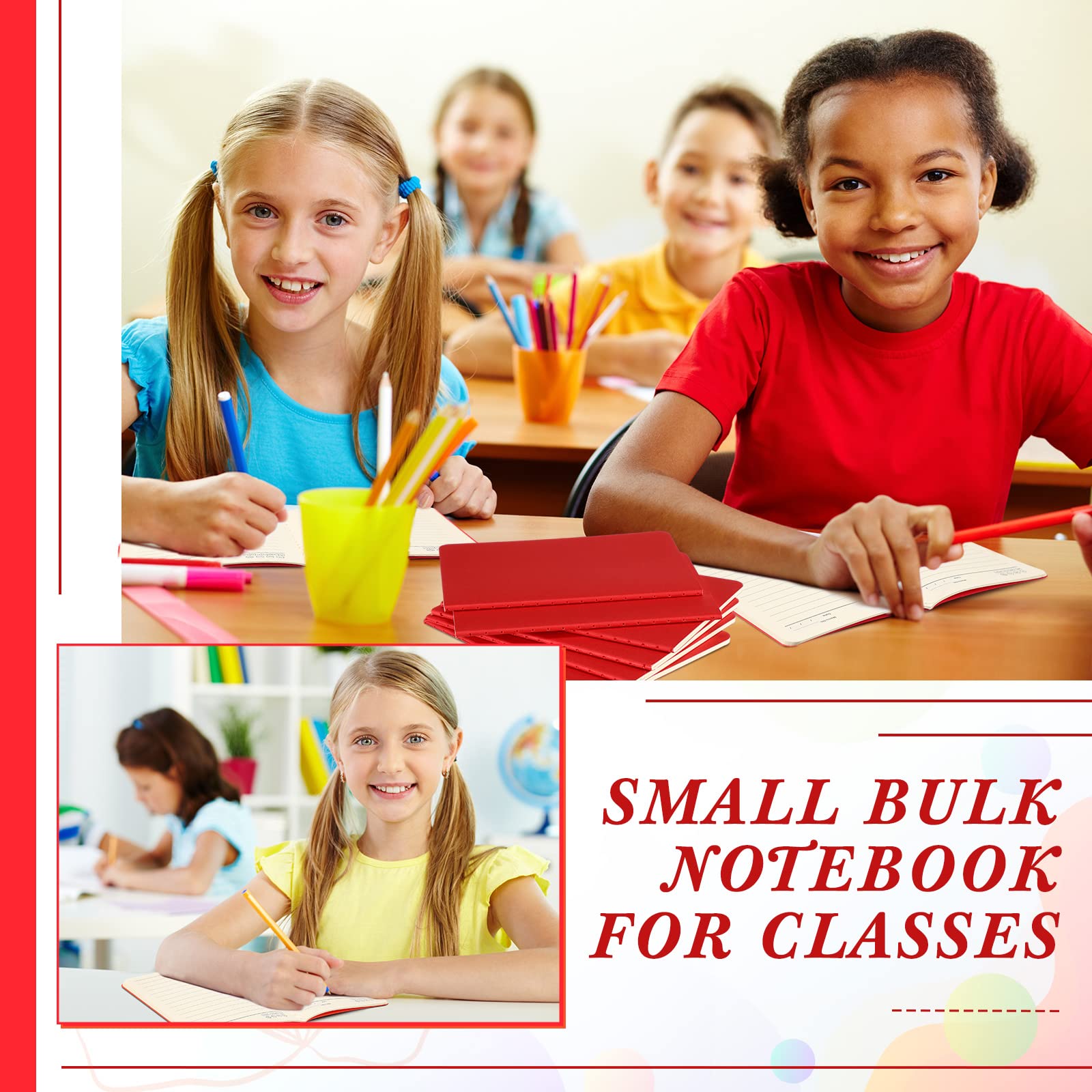 Ctosree 50 blocs de notas pequeños a granel, mini diario de bolsillo, mini bloc de notas, bloc de notas de oficina, escuela, regalos suministros para niños y estudiantes, 24 hojas, 5.5 x 3.5 pulgadas