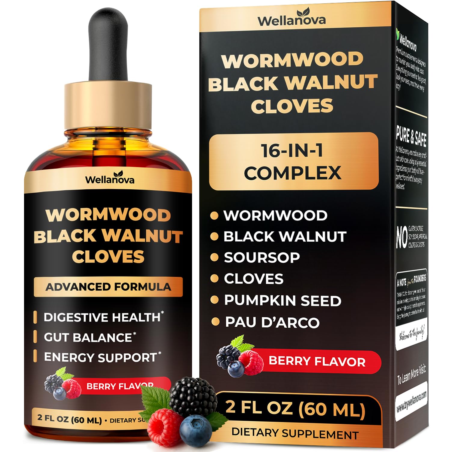 Wellanova 16-in-1 Wormwood Black Walnut Clove Cleanse