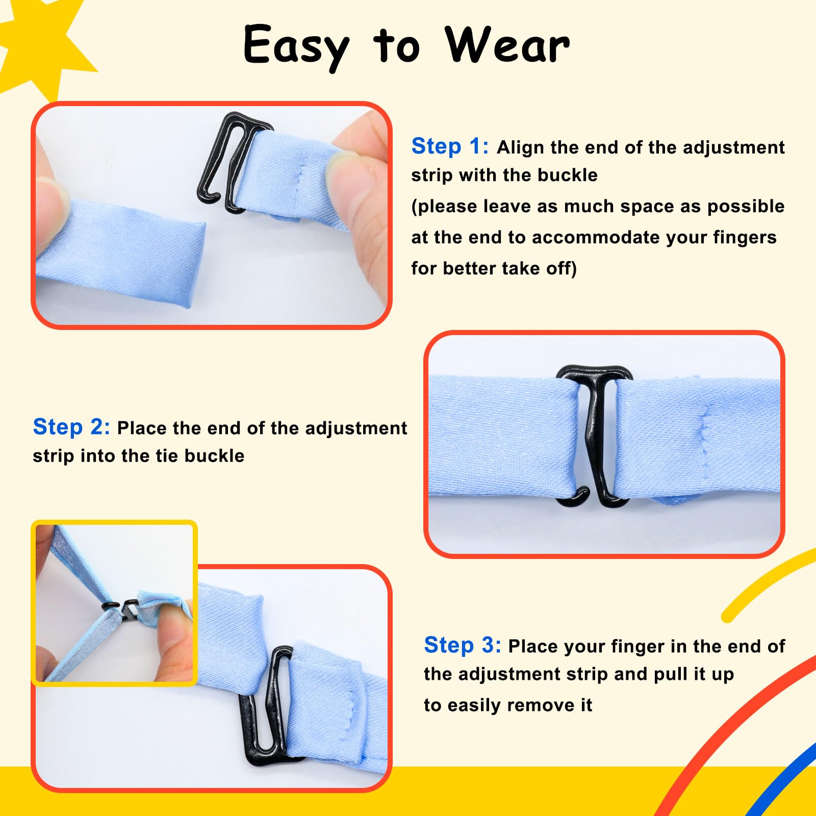 Luckyvestir Sky Blue Bow Tie for Boys Pre-Tied Adjustable Kids Bow Ties Solid Color Toddler Bow Tie for Boys